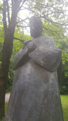 An unmarked statue